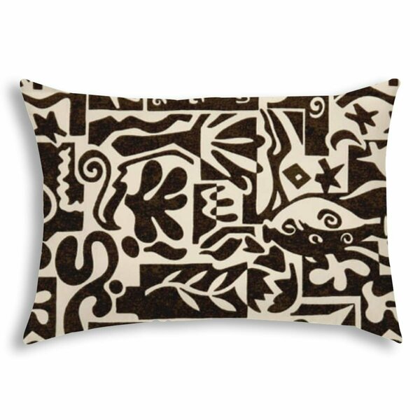 Palacedesigns Black Modern Indoor Outdoor Sewn Lumbar Pillow Multi Color PA3668236